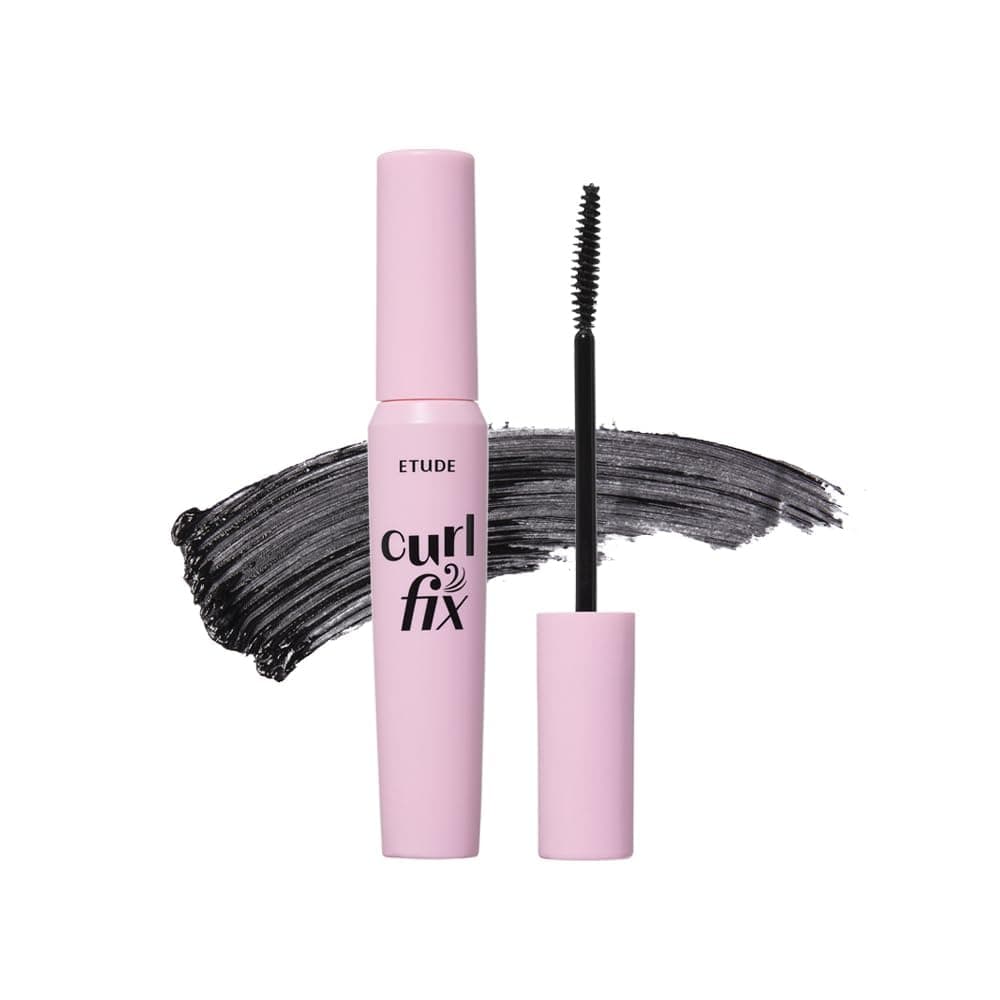 ETUDE Curl Fix Mascara, Lash Mascara, Strong Curl Up, Long-Lasting, Waterproof, Light-Weight, Korean Makeup, Beauty, Vegan Certified, Black (0.27 Fl Oz)