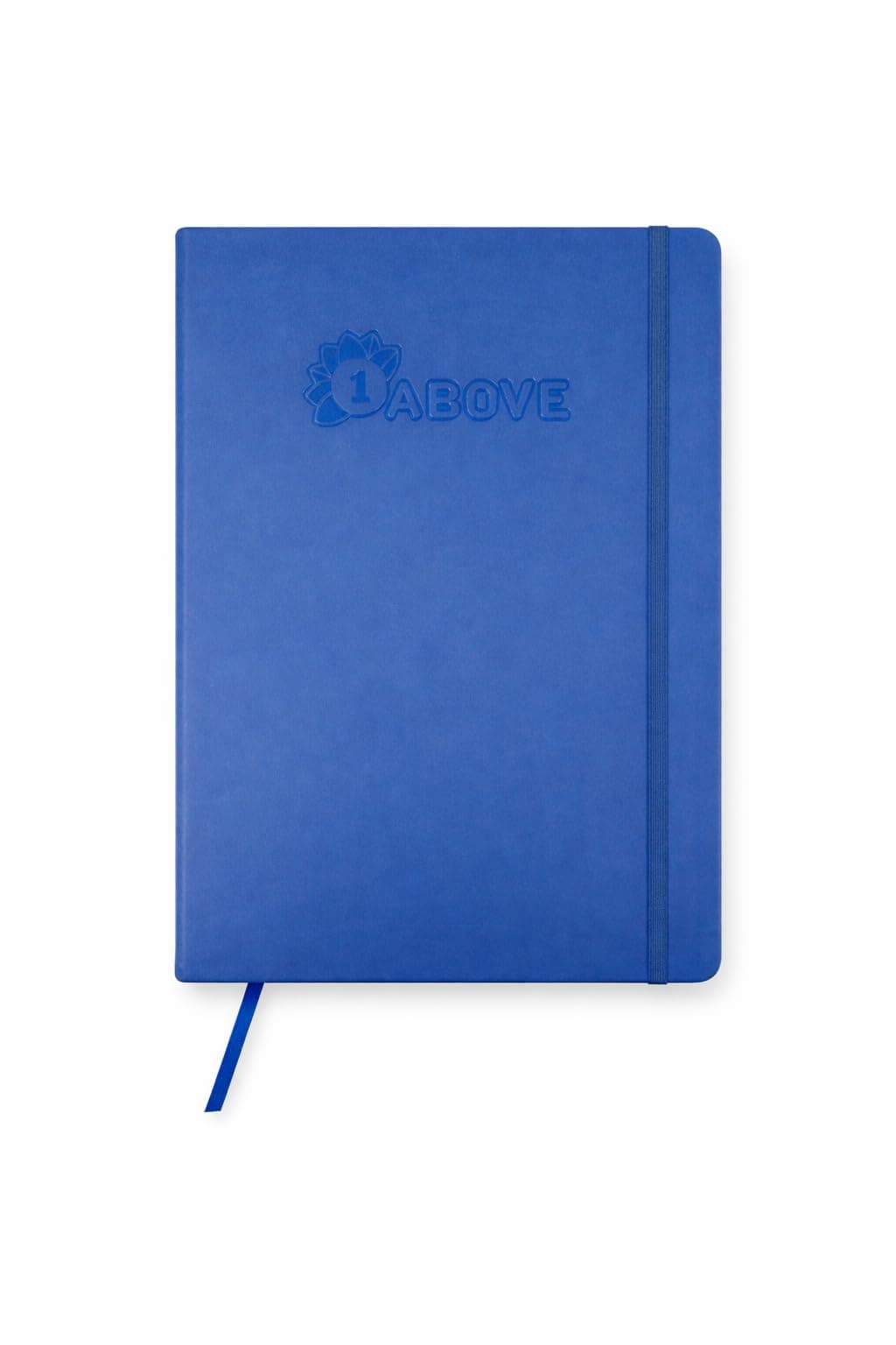 1ABOVE A5 Soft Feel Notebook with Lined Pages | Hardback Journal | Elastic Closure and Ribbon |Paper Pocket | 80gsm | 160 Pages (80 Sheets) -BLUE