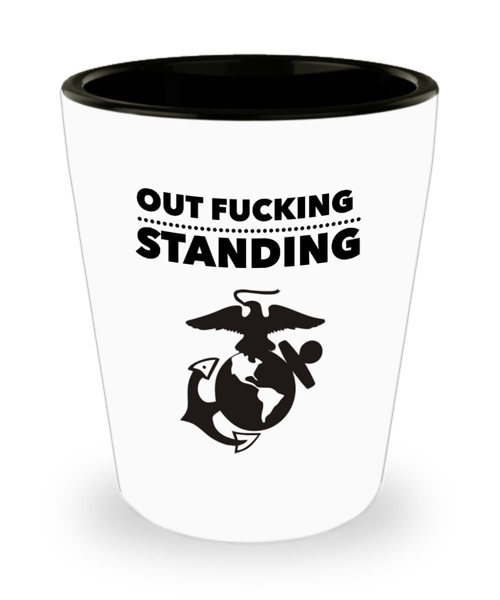 Marine Corps Shot Glass - U.S. Marines Motto - Gift For Military Men & Women
