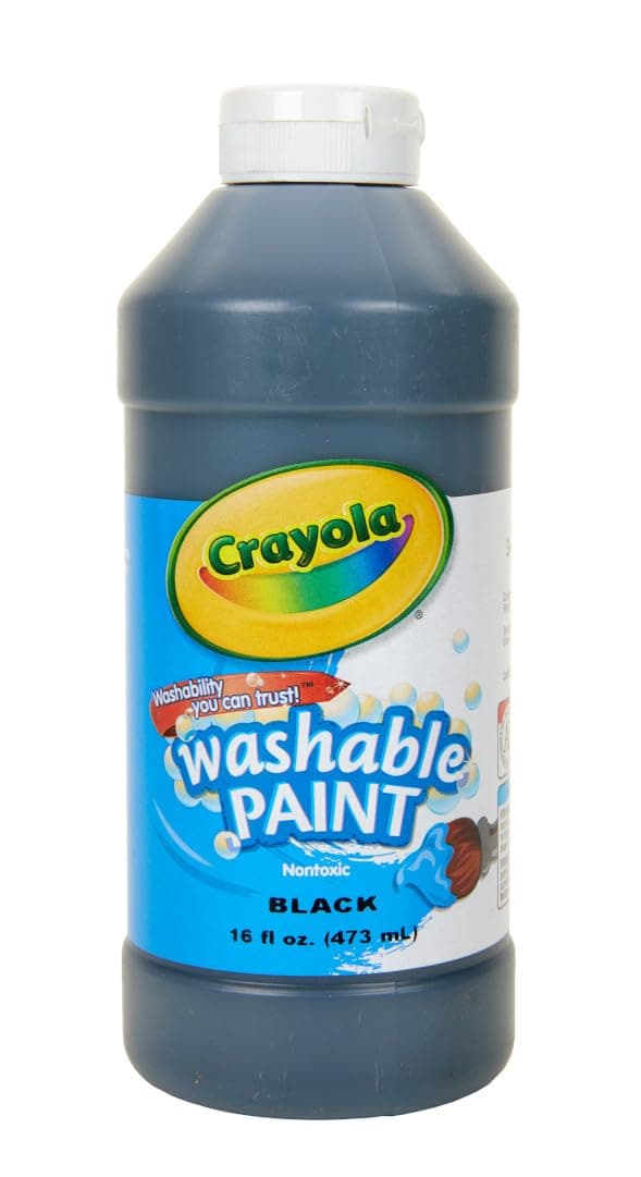 Washable Paint, Black, 16 oz.