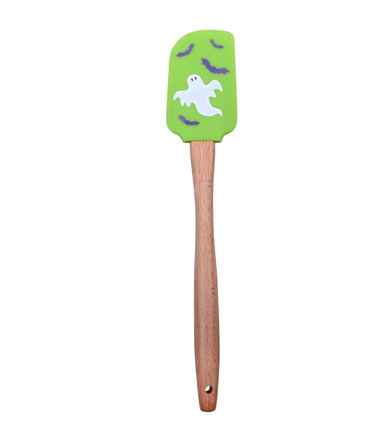 Festive Happy Halloween Silicone Spatula Holiday Kitchen Tool (Green, Ghost)