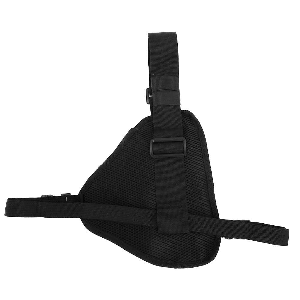 POCREATION Walkie Talkie Chest Bag, 10.2x6.69inches Two Way Radio Pouch Portable Walkie Talkie Vest Chest Bag Pouch Black with Adjustable Strap Two Way Radios Carry Case Accessory Holder