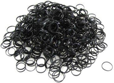 GeekBox® Hair Elastics Rubber Bands Braiding Bands, Black, 1000 Pack