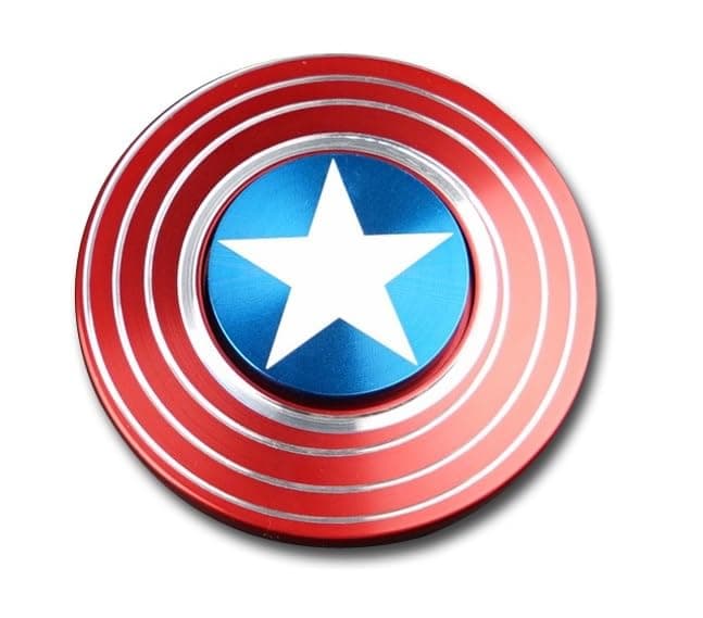 Capt America Shield Metal Spinner Hand Spinner Stress Relieve Toys for Kids and Adults