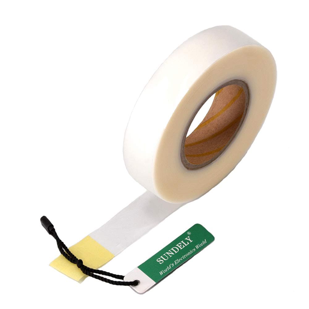 SUNDELY® Iron on Hot Melt Seam Sealing Repair Adhesive Fusible Tape Roll 2 Layer for Waterproof PU Coated Fabrics Sportswear Outdoor Gear Raincoat Tent Awning (Clear, 0.98" X 65' (25mm X 20m))