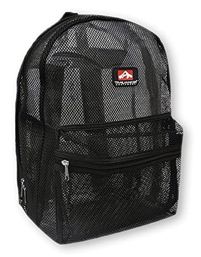 Clear Mesh Girls Backpack Assorted Colors 17"