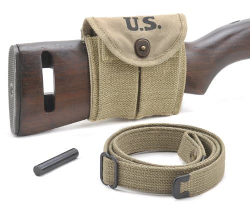 M1 Carbine Sling Oiler and Buttstock Type Pouch Marked JT&L 1942 Khaki
