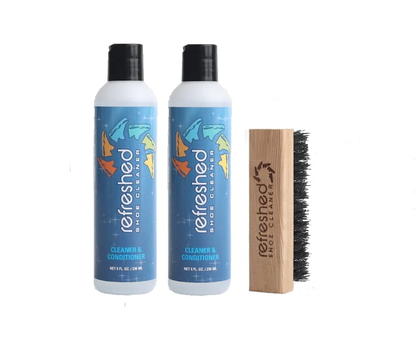 & Conditioner | Suede Leather Canvas Nubuck | Cleaner Kit + Brush Cleaning Kit, White, 16 oz