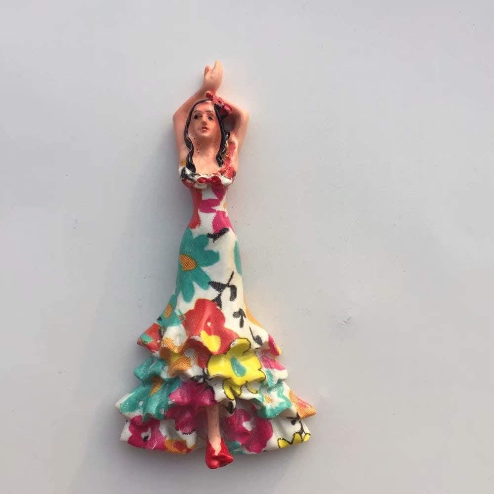 Weekino Flamenco Dancer Spain Barcelona Magnet 3D Resin Fridge Magnet Souvenir Travel City Collection