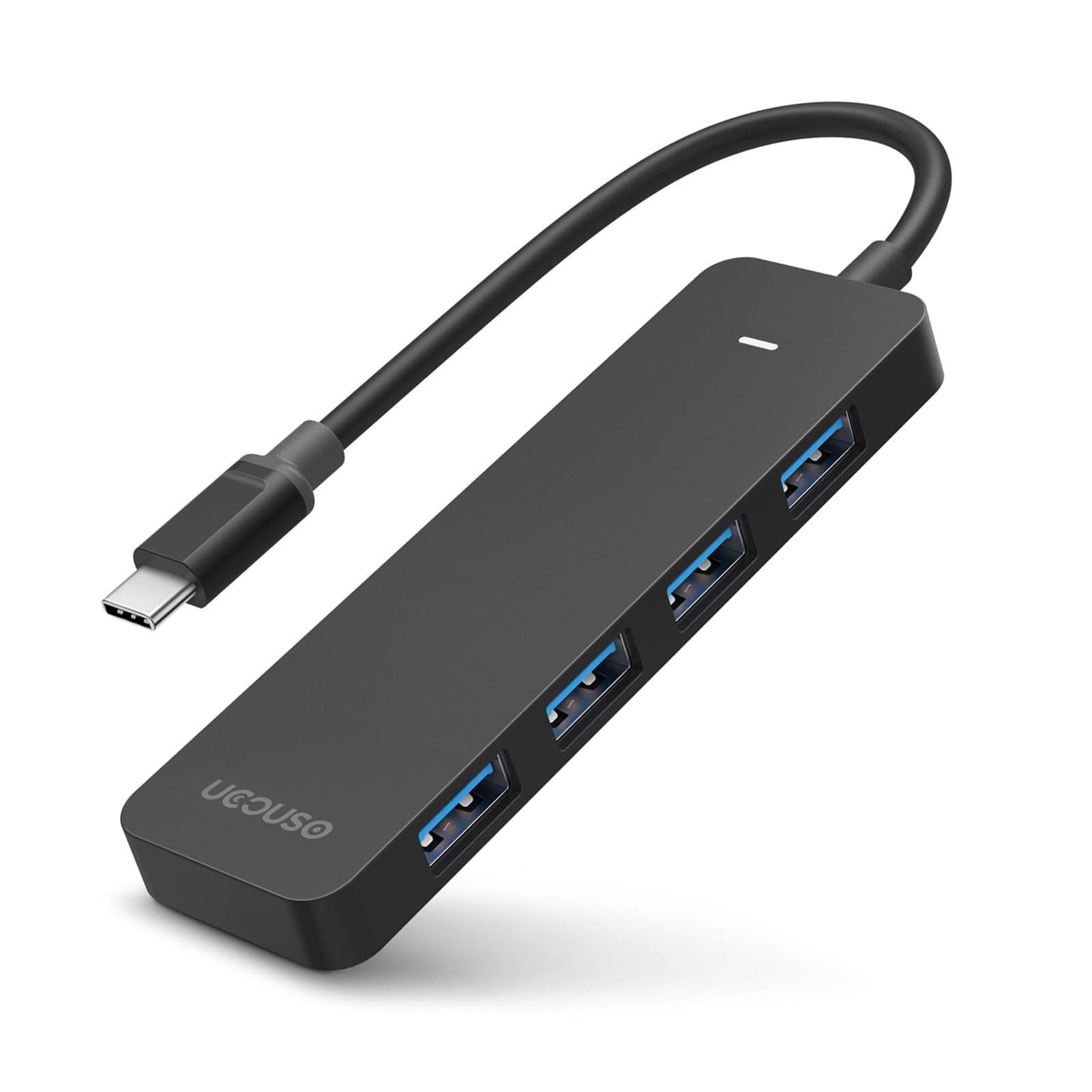USB Port Hub 3.0, 4-Port USB-C Hub Expander, Ultra Slim Fast USB Extender Connector Adapter, Black Versatile USB 3 Splitter with USB Hub for Macbook, Mac Pro/iMac/mini, PC, Surface Pro, XPS, Desktop