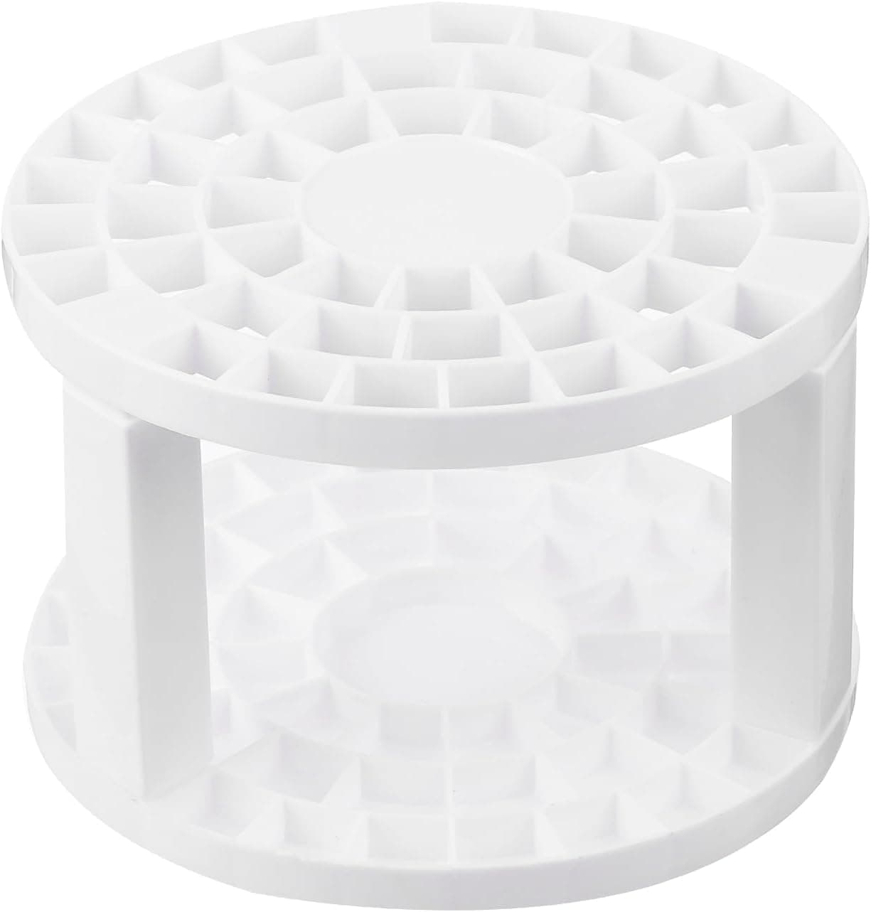 worison 49 Slot Hole Circular Round Crate Brush Stand Holder Brush Organizer Makeup Brushes Holder Plastic