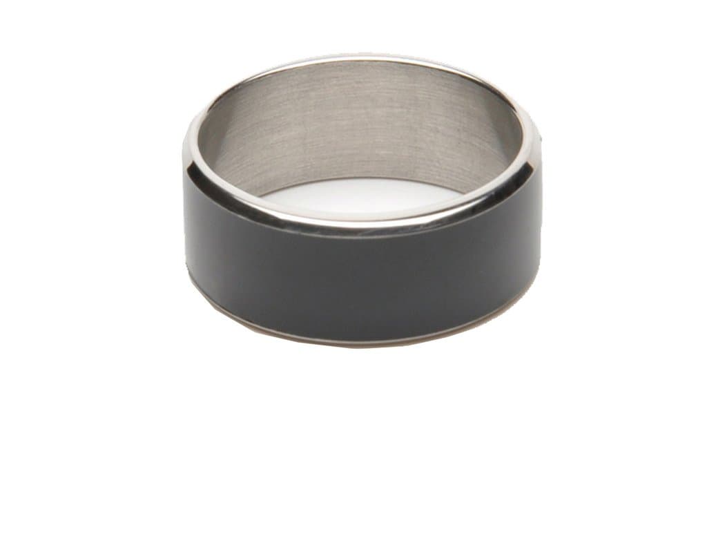 TimeR Smart Wearable Device Titanium Multifunction Magic Ring for NFC Tag Sticker Android Mobile Phone - Size #7 Black Color