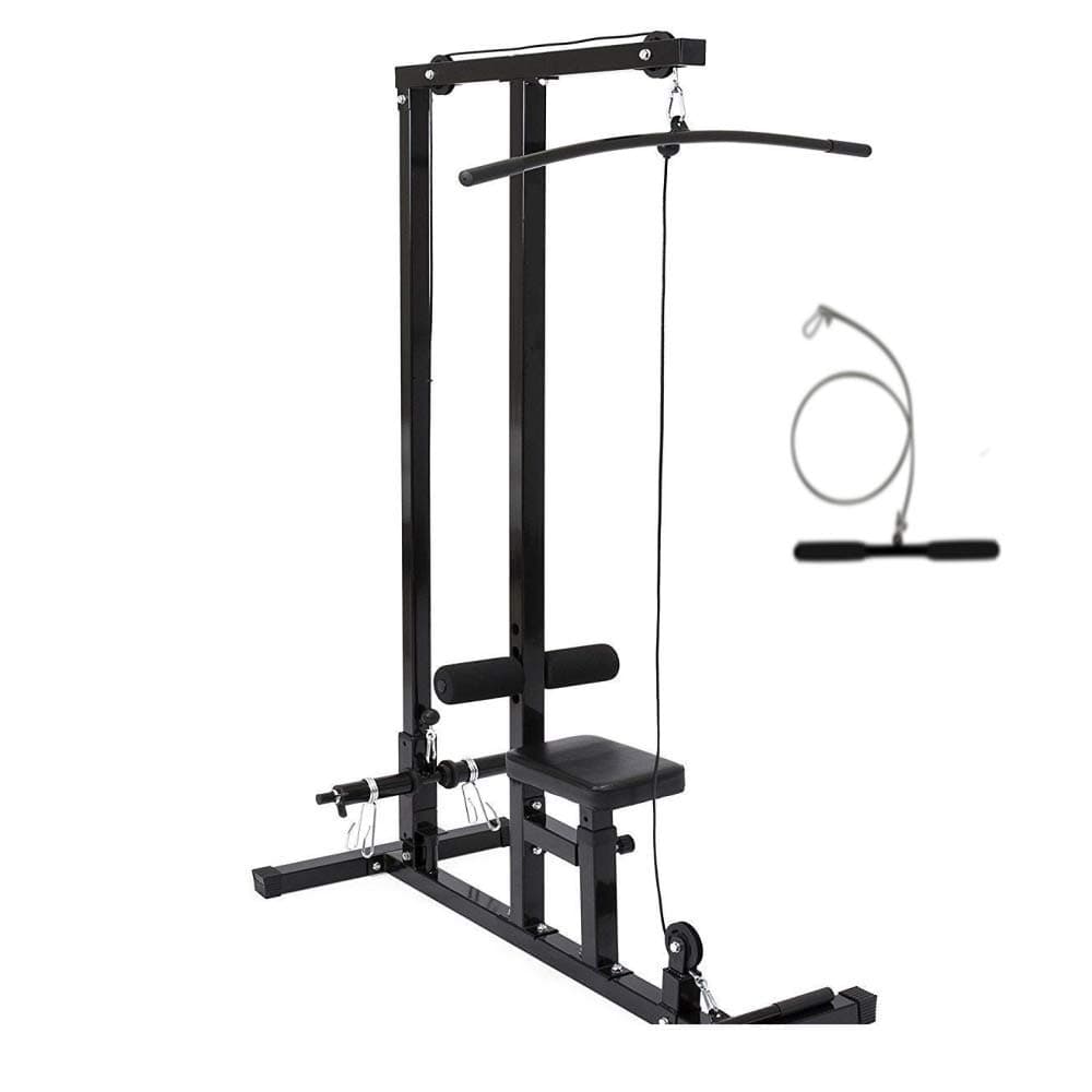 HASHTAG FITNESS Steel/Steel Alloy LAT Home Gym Fitness Pull Down Machine, Exercise Equipments (Black)