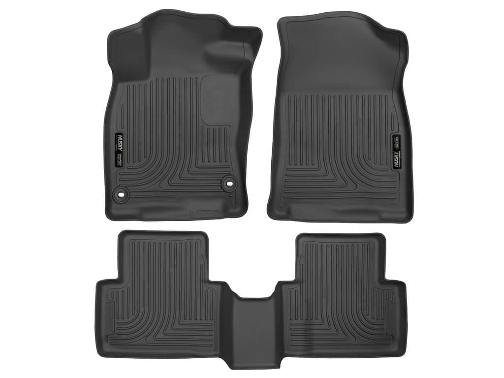 Weatherbeater Floor Mats | Fits 2016-2021 Honda Civic Coupe/Sedan & Honda Insight; 2017-2021 Honda Civic Hatchback | Front & 2nd Row, 3-pc Black - 98461