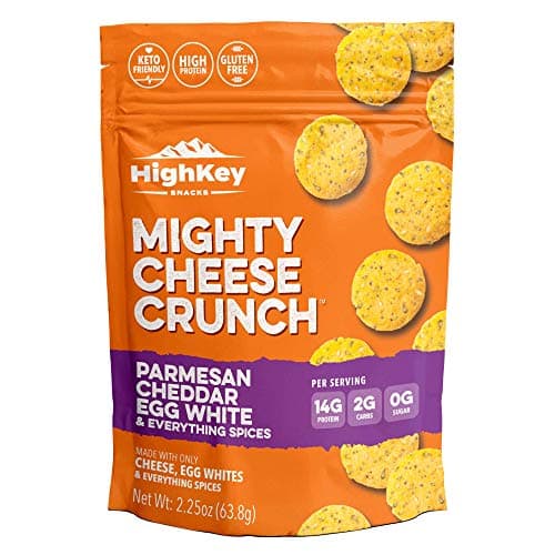 Parmesan Cheddar & Everything Bagel Cheese Crisps - Low Carb, Gluten Free, High Protein Healthy Cheese Snack – Savory, Keto & Diet Friendly Cheese Crunch with Natural Ingredients