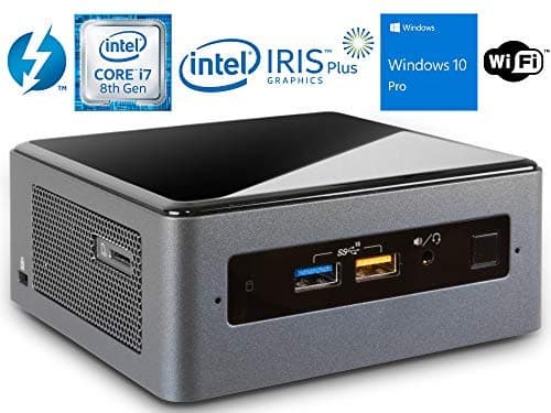 Intel NUC NUC8i7BEH Mini PC/HTPC, Intel Quad-Core i7-8559U Upto 4.5GHz, 8GB DDR4, 1TB SSD, WiFi, Bluetooth, Thunderbolt 3, 4k Support, Dual Monitor Capable, Windows 10 Pro (8GB Ram + 1TB SSD)