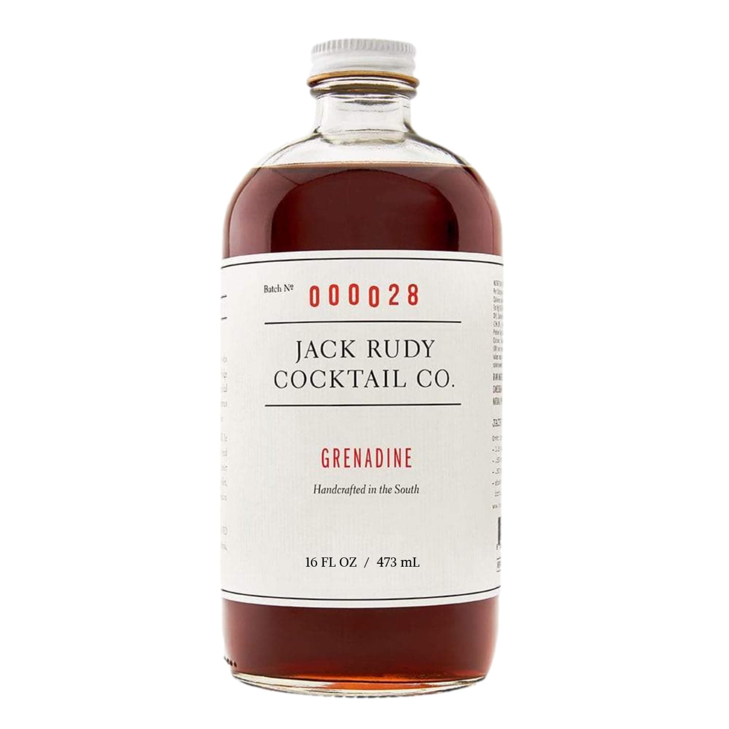 JACK RUDY COCKTAIL CO. Grenadine Syrup | 16 fl oz | Handcrafted |