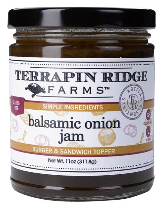 Terrapin Ridge Farms Balsamic Onion Jam, Rich Caramelized Flavor, Vegan & Gluten Free – 11 oz Jar