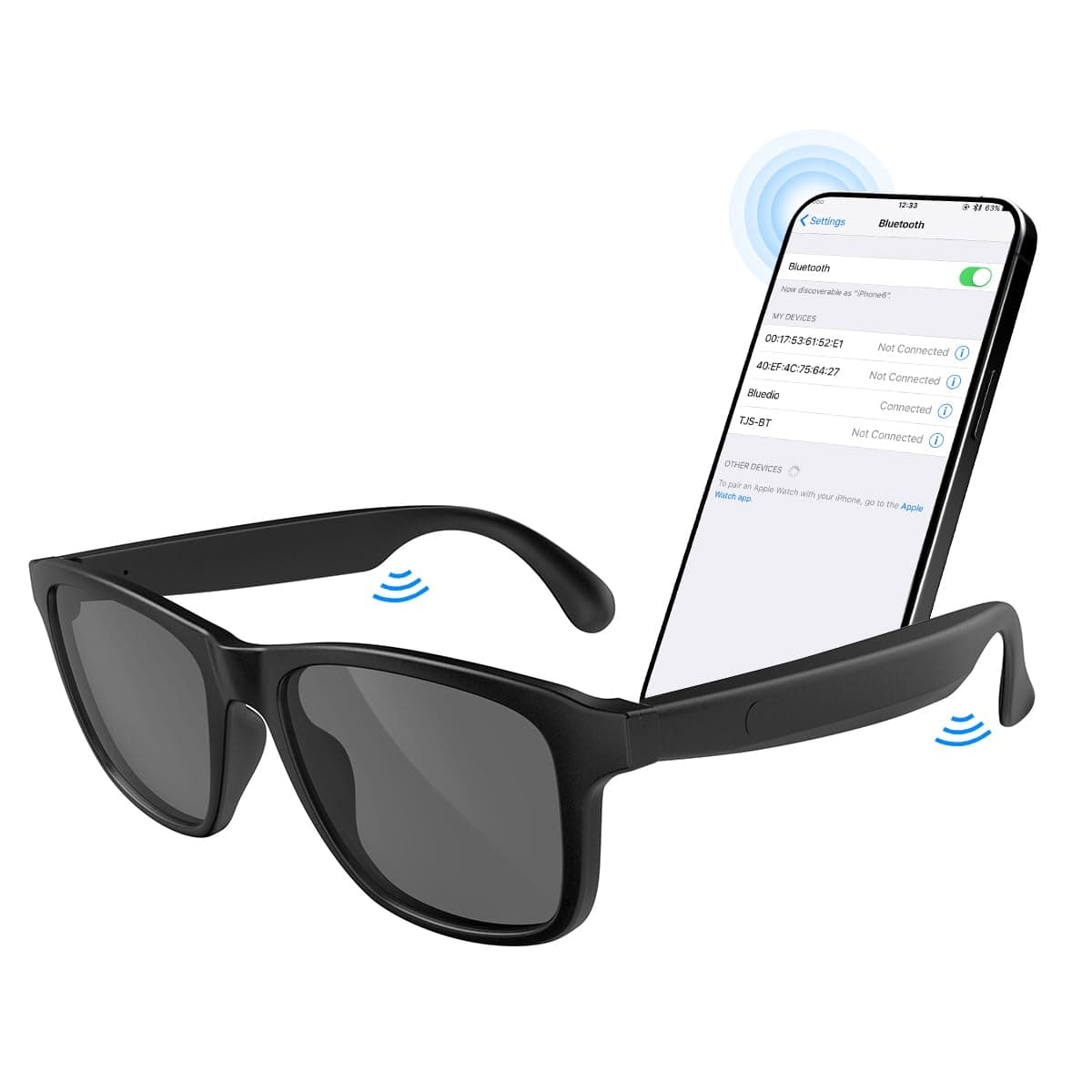 Smart Glasses for Women Men,Bluetooth Glasses with Photochromic Lenses,Built-in Mic & Speakers,Anti-Blue Light Lens with Hands-Free Listening Voice Control,Perfect for Indoor Outdoor