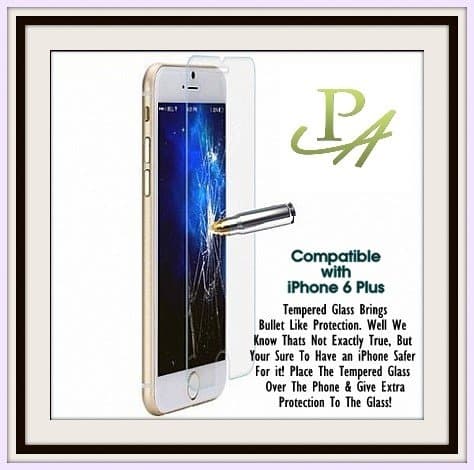 Product Ace (TM) All You Need For Your Sports Action Phones & GoPro Camera, Specialty Accessory Kits. (Made For & Compatible with iPhone 6 Plus Tempered Glass Hard Face Screen Protector)