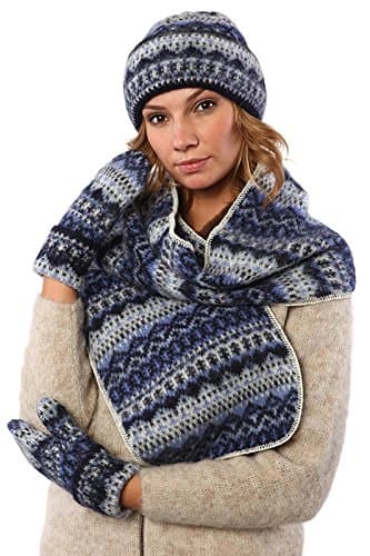 Icelandic Wool 3 Pieces Set of Beanie Mittens and Scarf by Freyja Canada
