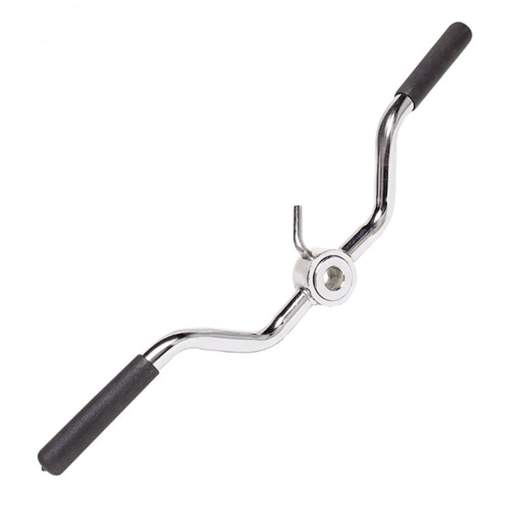 (LBB28) Lat Blaster Bar, Straight Barbell Bar Attachment, Easily Fits on All Standard & Olympic Bars, Stregnth Training Home & Commercial Gym Equimpment for Lower Back Protection