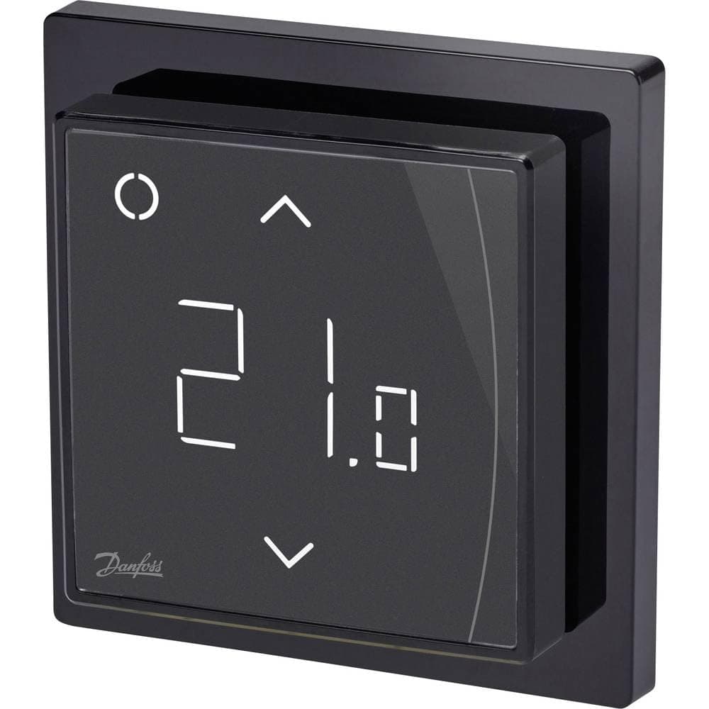 Danfoss 088L1143 ECTemp Smart Programmable Timer Thermostat - Control Electrical Heating, Intelligent Electronic Timer Thermostat (Black)
