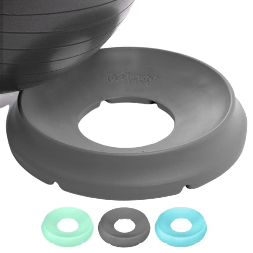 GoSports Hub 360 Fitness Ball Base - Universal Stability Stand for Fitness Balls - Choose Between Charcoal, Reef Blue and Seafoam