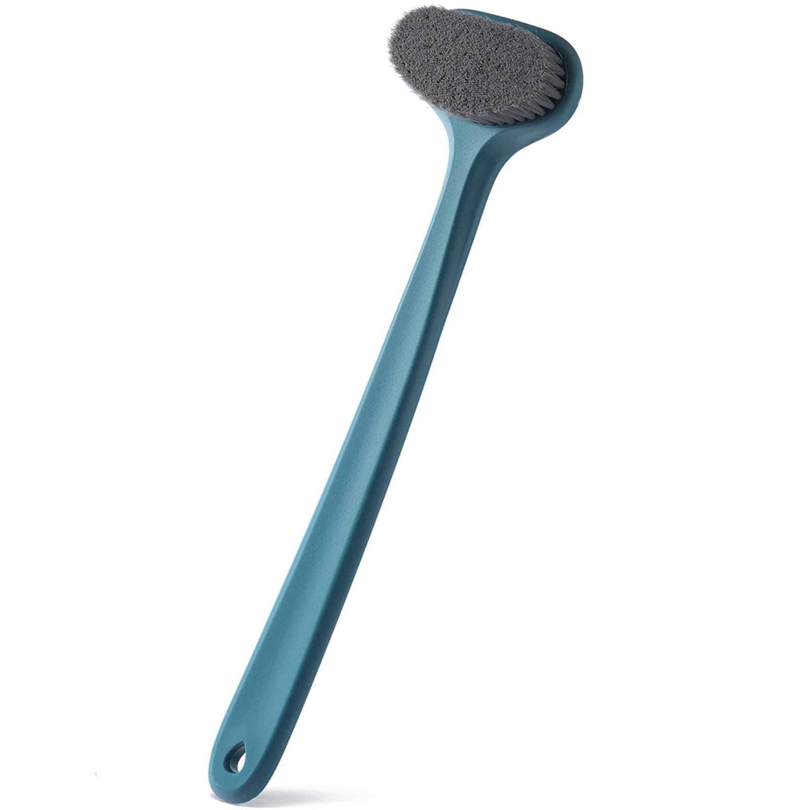 GREENRAIN Bath Body Brush with Comfy Bristles Long Handle Gentle Exfoliation Improve Skin's Health and Beauty Bath Shower Wet or Dry Brushing Body Brush (Dark Blue) 3#Dark Blue