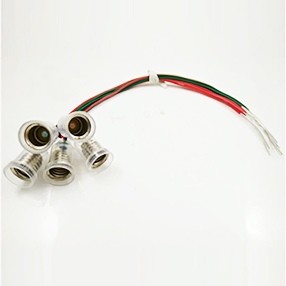 10/15pcs E10 Screw Base LED Light Bulb Holder Adapter with Wire for DIY Experiment (15PCS)