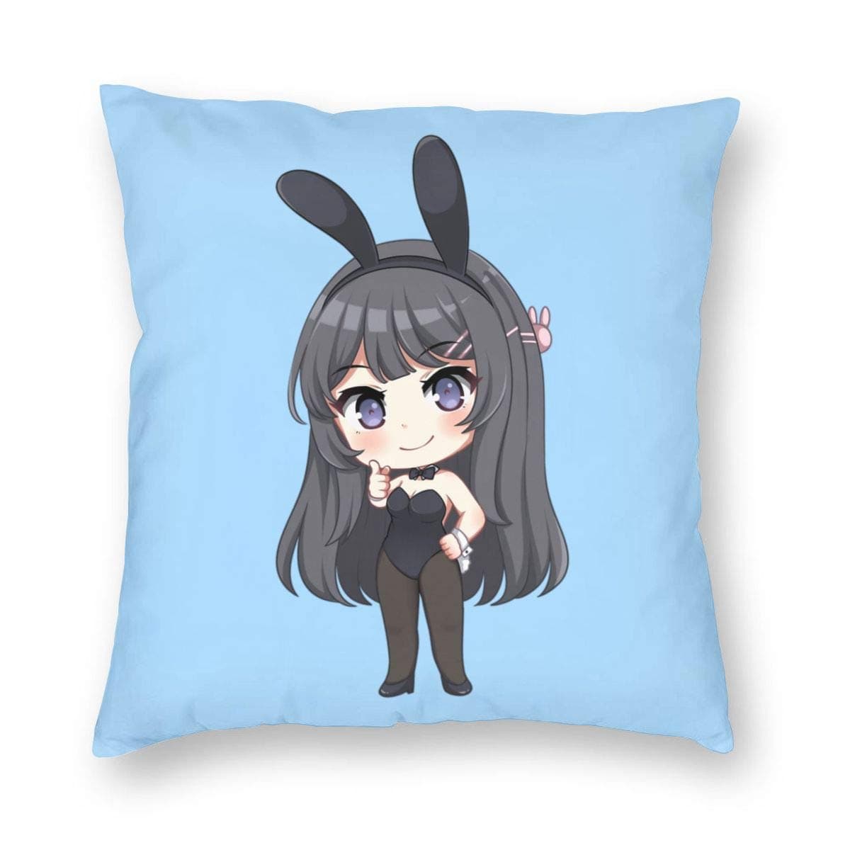 Bakugou Anime Bunny Girl Senpai Chibi Mai Square Pillow Cowers Home Bed Room Interior Decoration (5 Sizes)