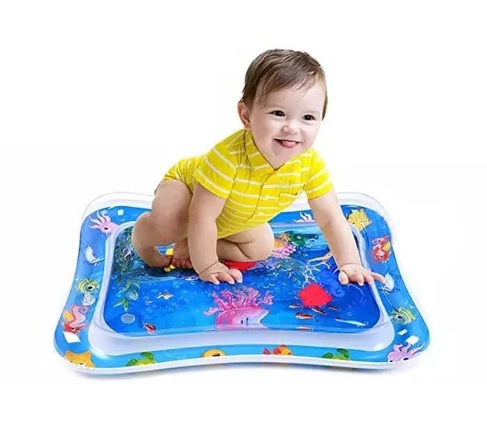 Aldor Baby Kids Water Playmat, Inflatable Tummy Time Leakproof Play Mat Toy, Fun & Activity Play Center for Toddlers, Portable & Travel Friendly, Infant Gift idea for Boy Girl, Indoor and Outdoor Crawling Kids Floor Mat, Water Bed, Random Designs