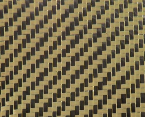 3K Carbon Kevlar fabric cloth 50" (yellow)