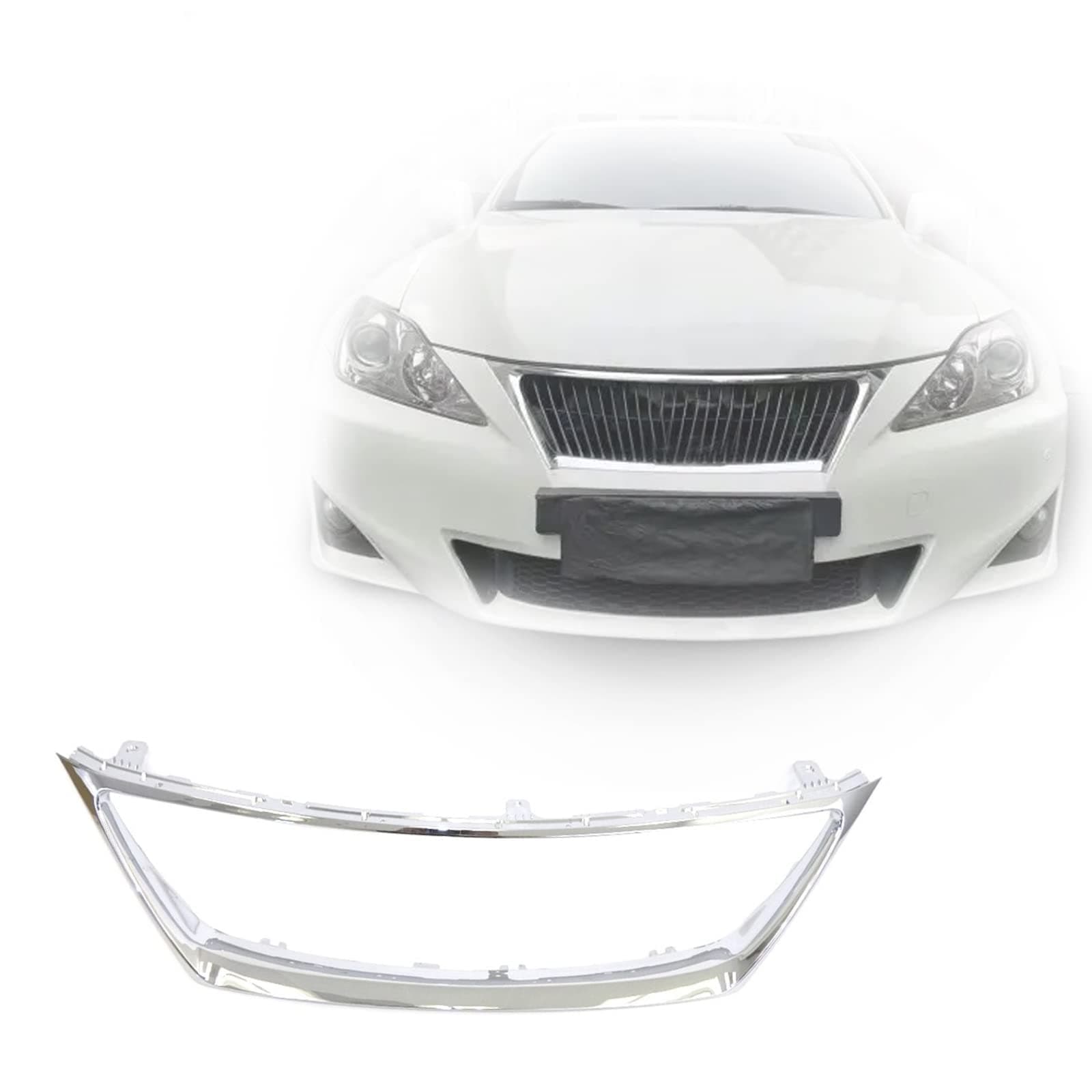 Perfit Liner New Front Chrome Grille Frame Grill Shell Trim Molding Compatible With 06-08 LEXUS IS250 IS350 LX1210100 5271153010