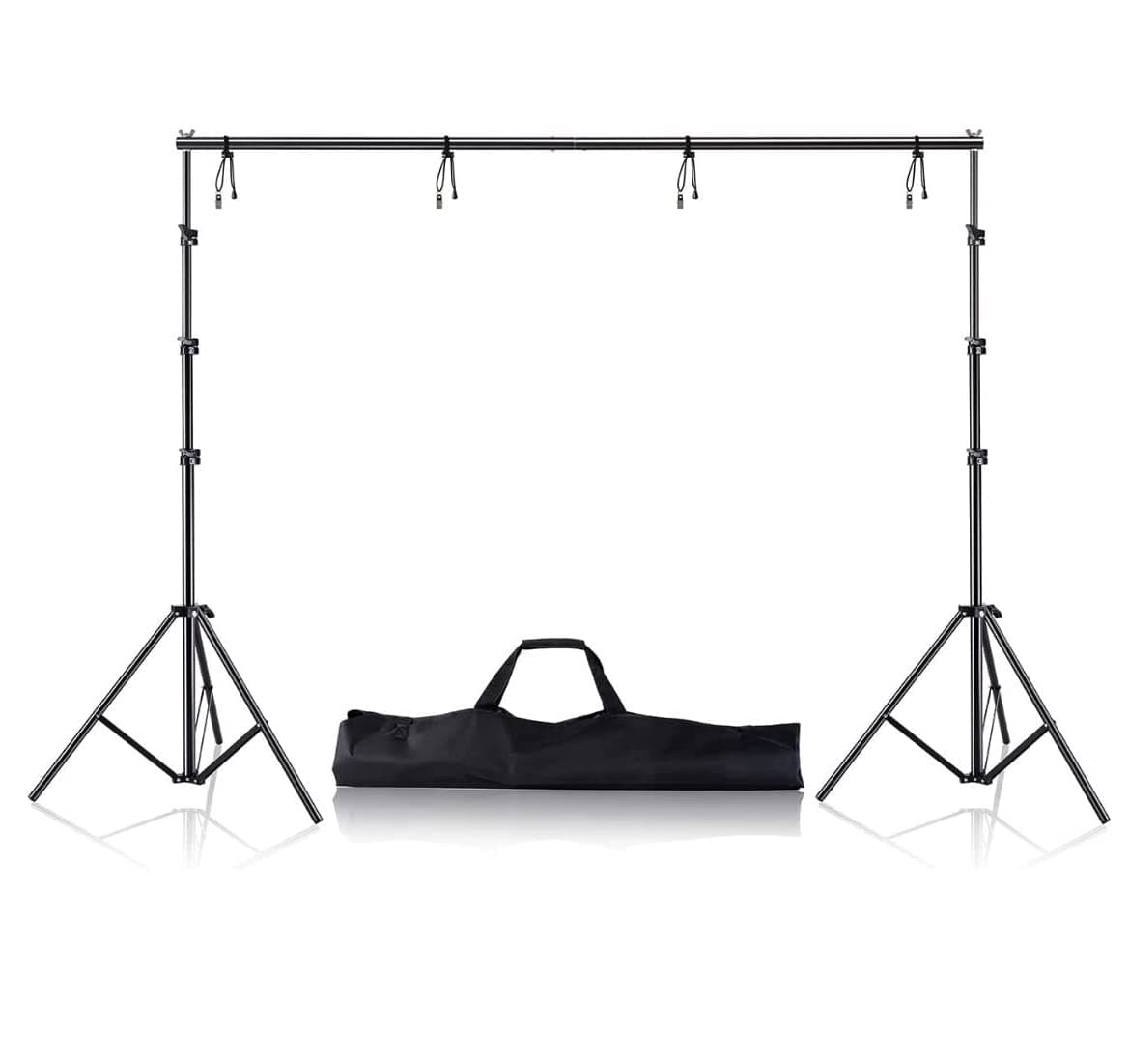 Adjustable Background Support Stand Photo Backdrop Crossbar Kit With Two Clamps Photo Background Stand