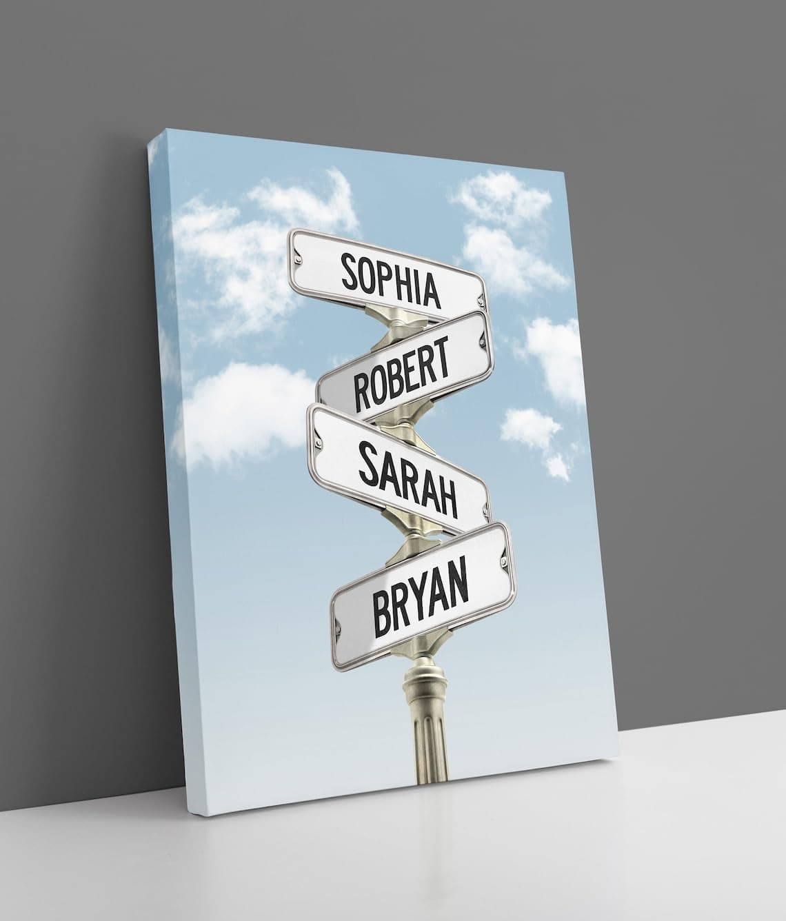 Personalized Family Road Sign, Family Members Name Sign Canvas Wall Art And Poster, Personalized Street Signs With Names, Street Signs Customized, Family Inspiration Wall Art, Wall Art Best Gift
