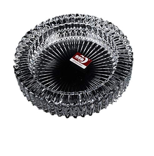 SUPERMALL Glass Tribal Decoration Ashtray (White_6 Inch X 6 inch)