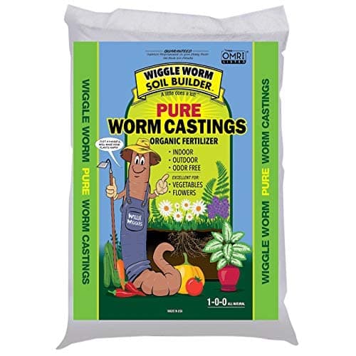 100% Pure Organic Worm Castings 12 Pounds (Two Pack) - Organic Fertilizer for Houseplants, Vegetables, and More – OMRI-Listed Earthworm Castings to Help Improve Soil Fertility and Aeration