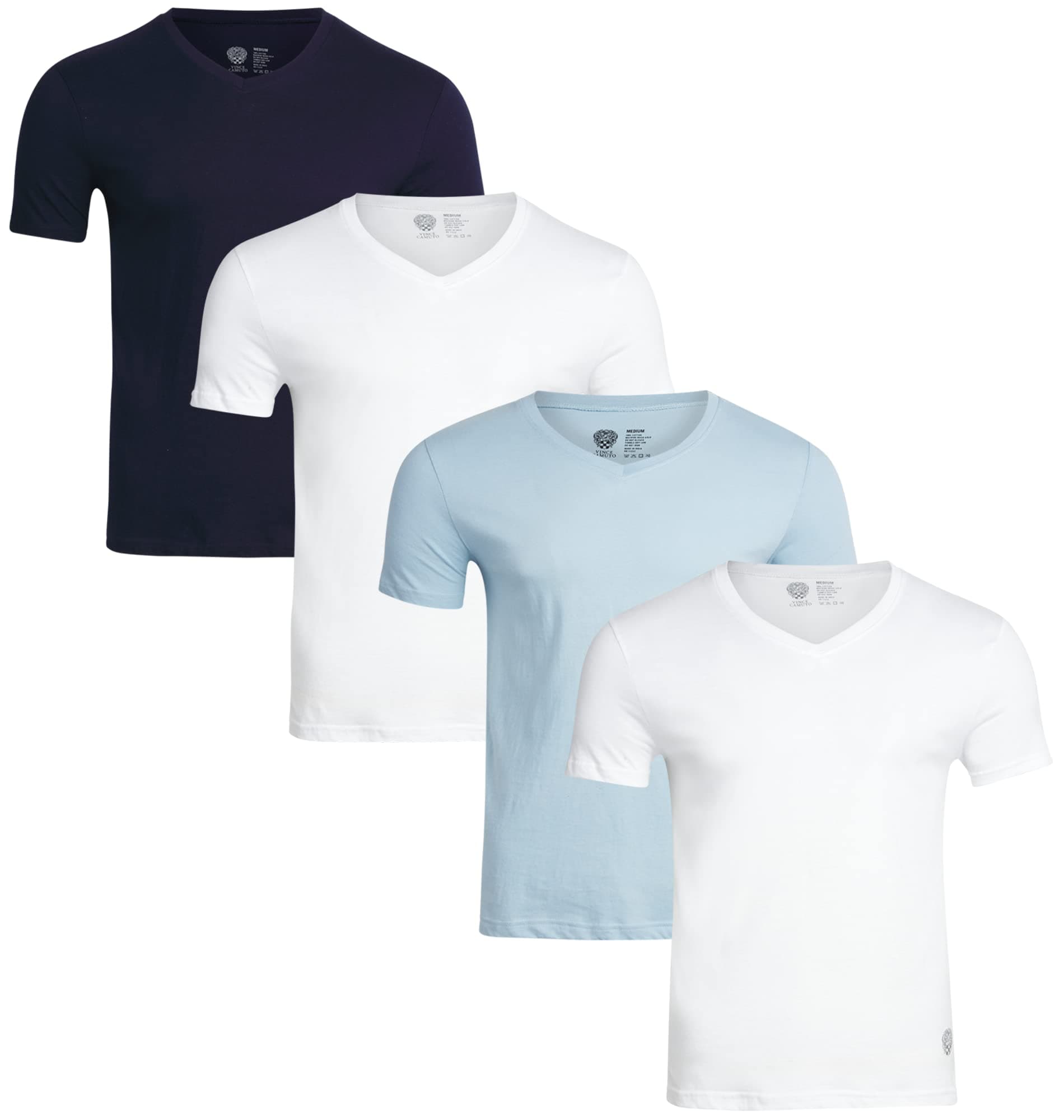 Vince Camuto Men's Cotton V-Neck Tee T-Shirt Multi-Pack