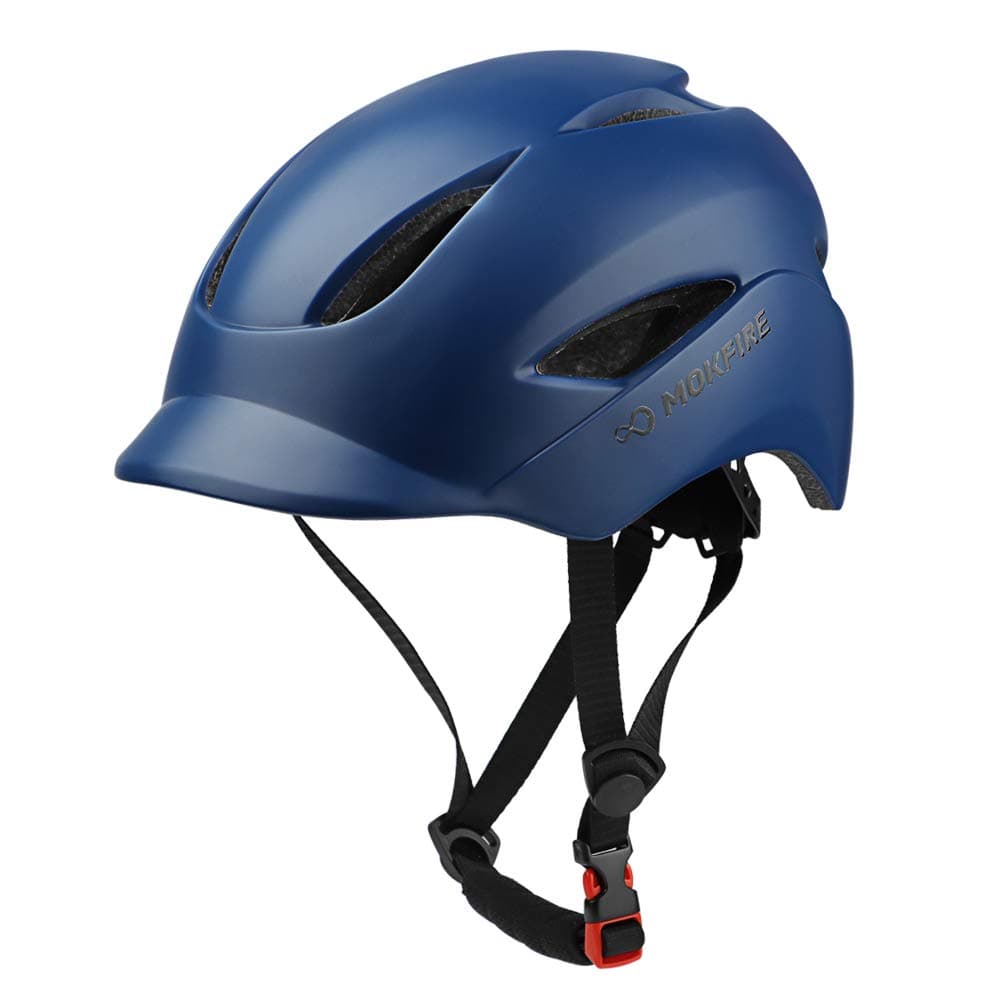 Adult Bike Helmets That's Light, Cool & Sleek, Bicycle Cycling Helmet with Rear Light for Urban Commuter Adjustable Size for Adults Men/Women - Dark Blue