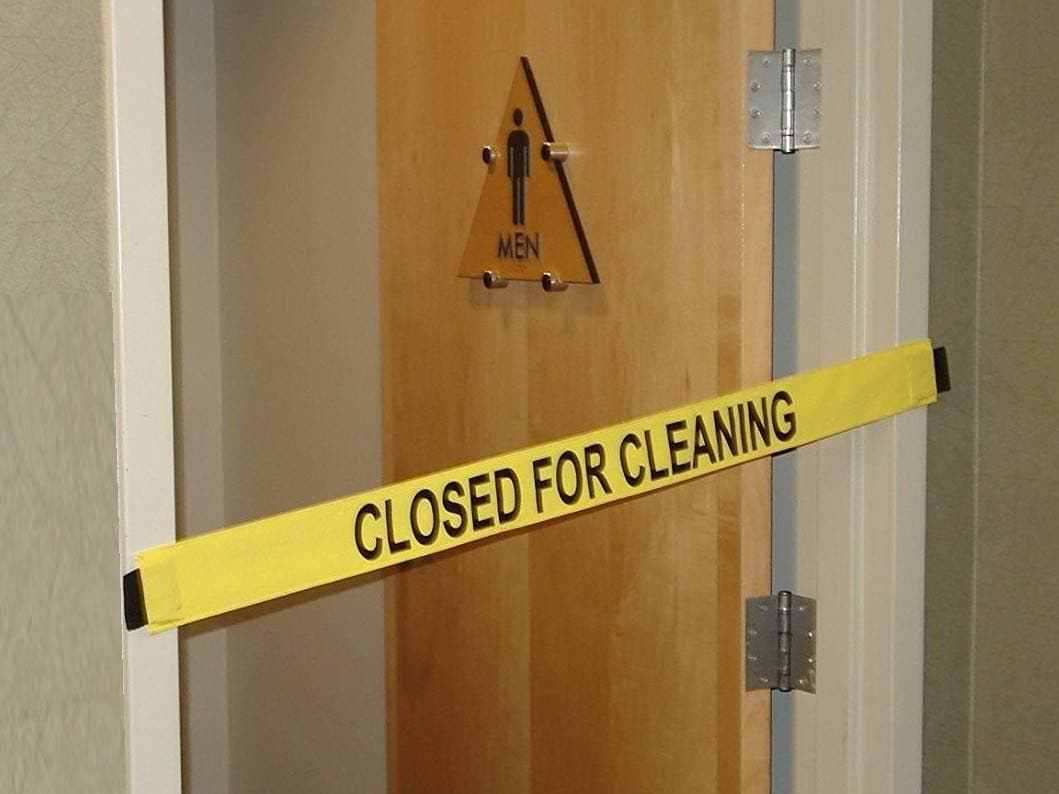 Sponsored Ad - CLOSED FOR CLEANING Door Safety Sign with Magnetic Ends