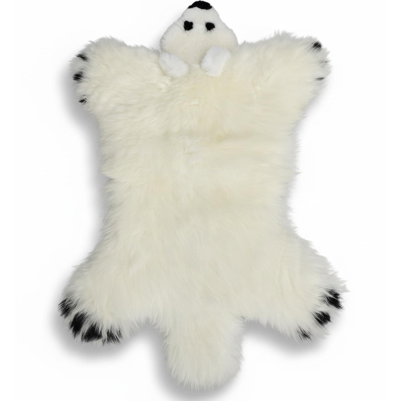 - Gracefur Polar Bear Rug for Nursery - Fluffy Shaggy Sheepskin Rug for Kids Bedroom - Cute Soft Bear Animal Shaped Rug for Girls Boys Toddlers Decor