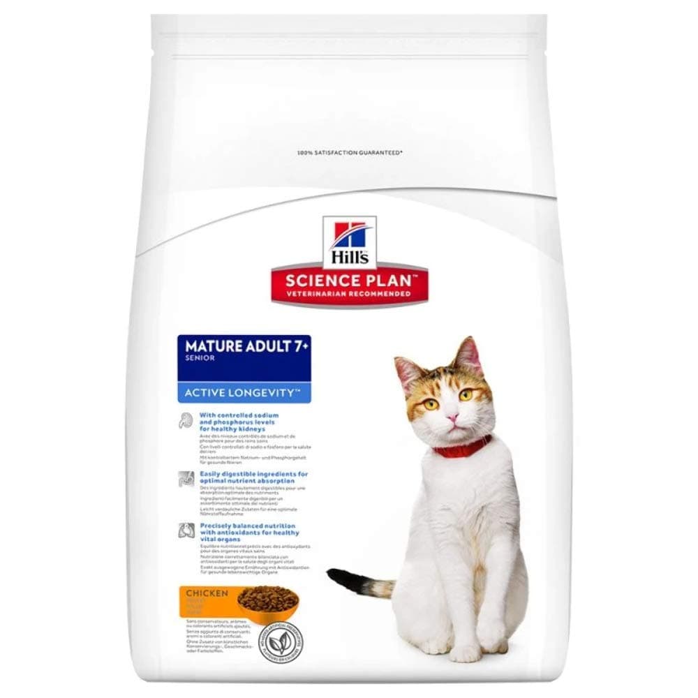 Hills SciencePlan Active Longevity Mature Cat Food with Chicken 10kg