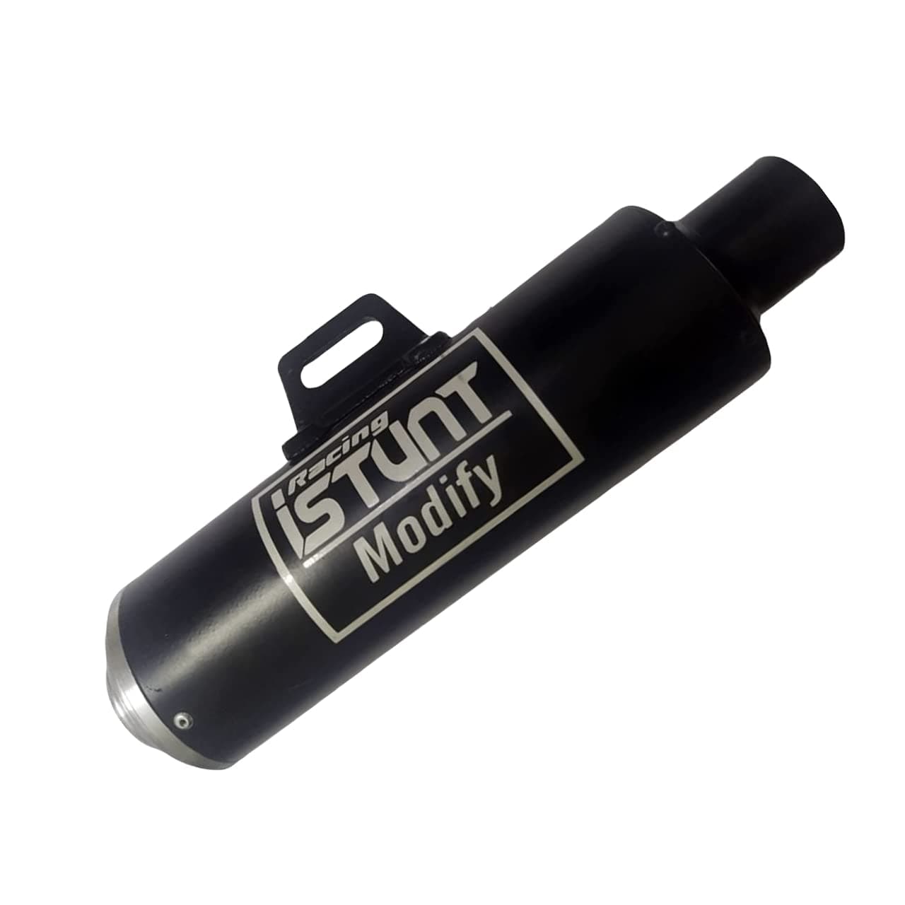 Istunt Modify Bike Silencer Bike Muffler with Aluminium Cap for All Type of Scooty and Bike (Black)