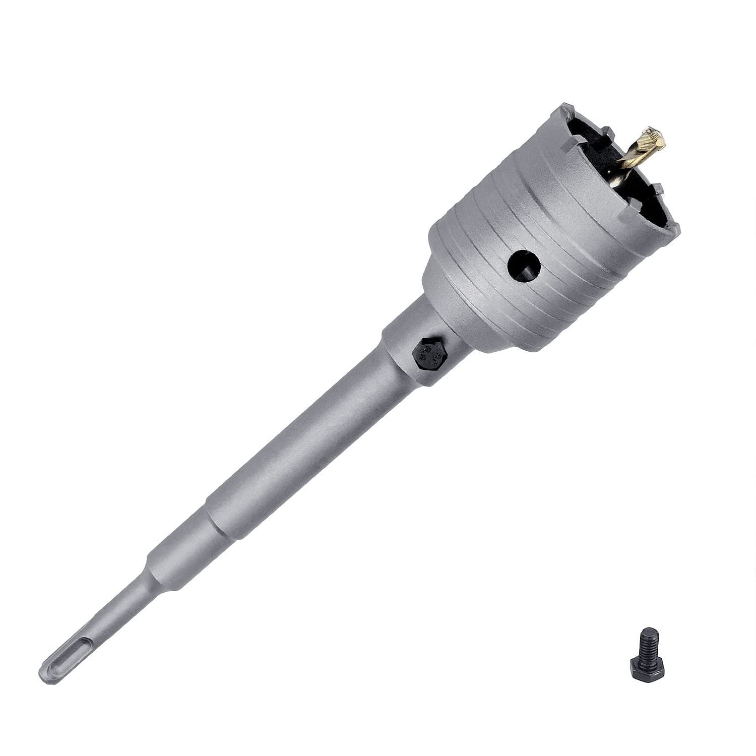 51mm / 2 inch Concrete Hole Saw with 220mm SDS Plus Shank Connecting Rod, Tungsten Carbide Teeth (7.7mm x 4mm) Cement Hole Saw for Concrete Cement Brick Wall Stone (51mm (2 inch)