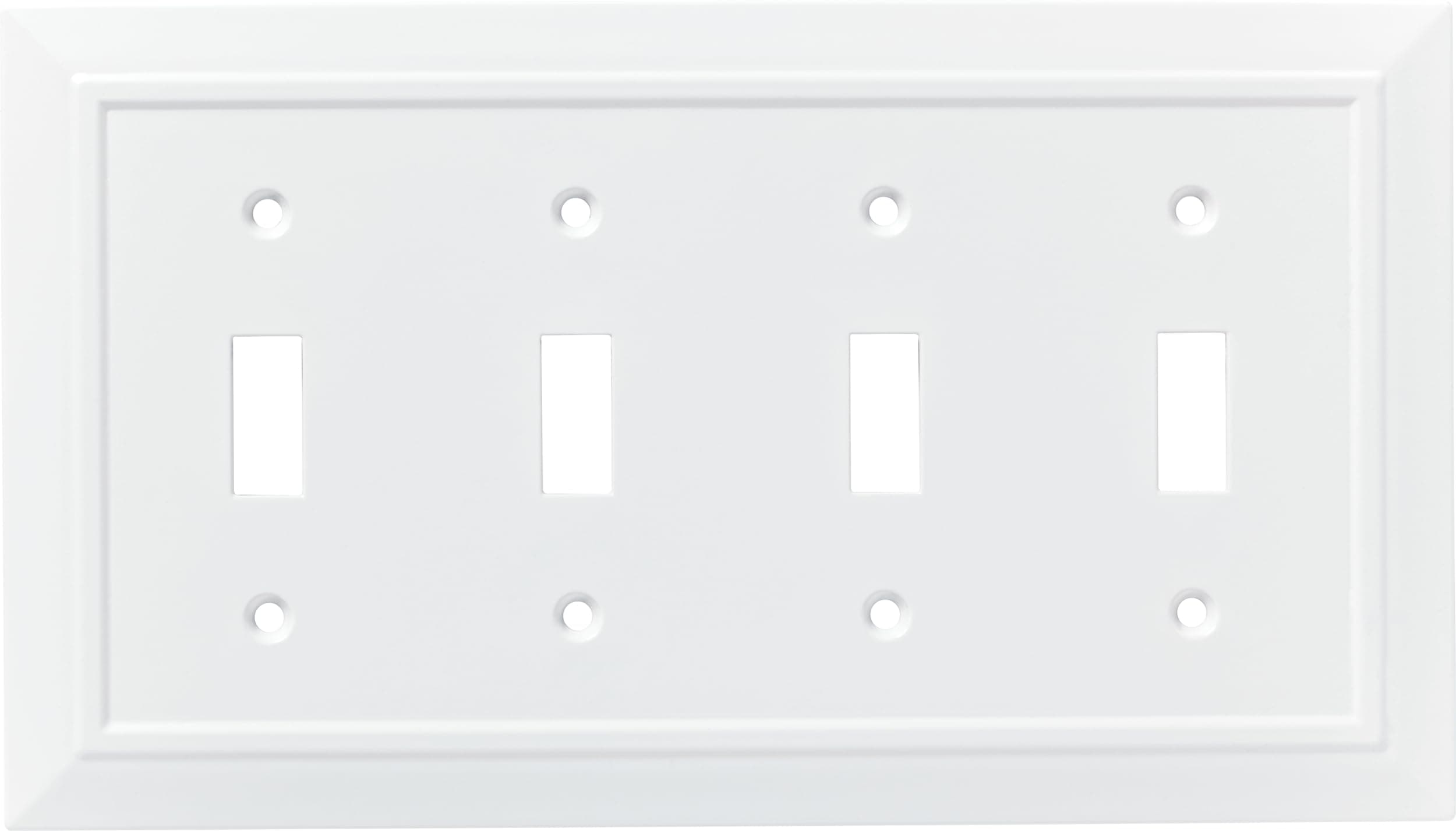 Franklin Brass W35251-Pw-C Classic Architecture Quad Switch Wall Plate Switch Plate & Cover - Pure White