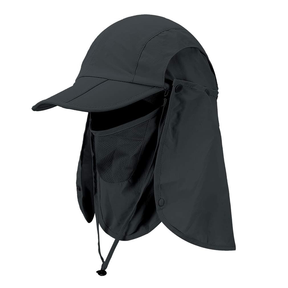 Foldable Sun Cap, Fishing Hats, UV Protection Caps with Face Mask Neck Flap