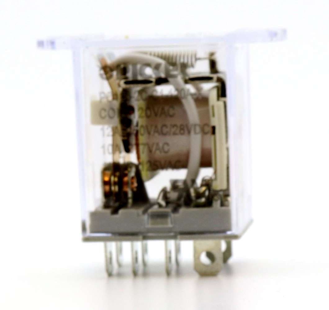 PC113-2C-C1-120A-X | DPDT 120 VAC Coil, 12 Amp 250 VAC UL Rated, Ice Cube Relay in a Flange-Mount Case with Plug in Contacts | Cross: Song Chuan SCL-DPDT-C1-120VAC; Omron LY2F-AC110/120