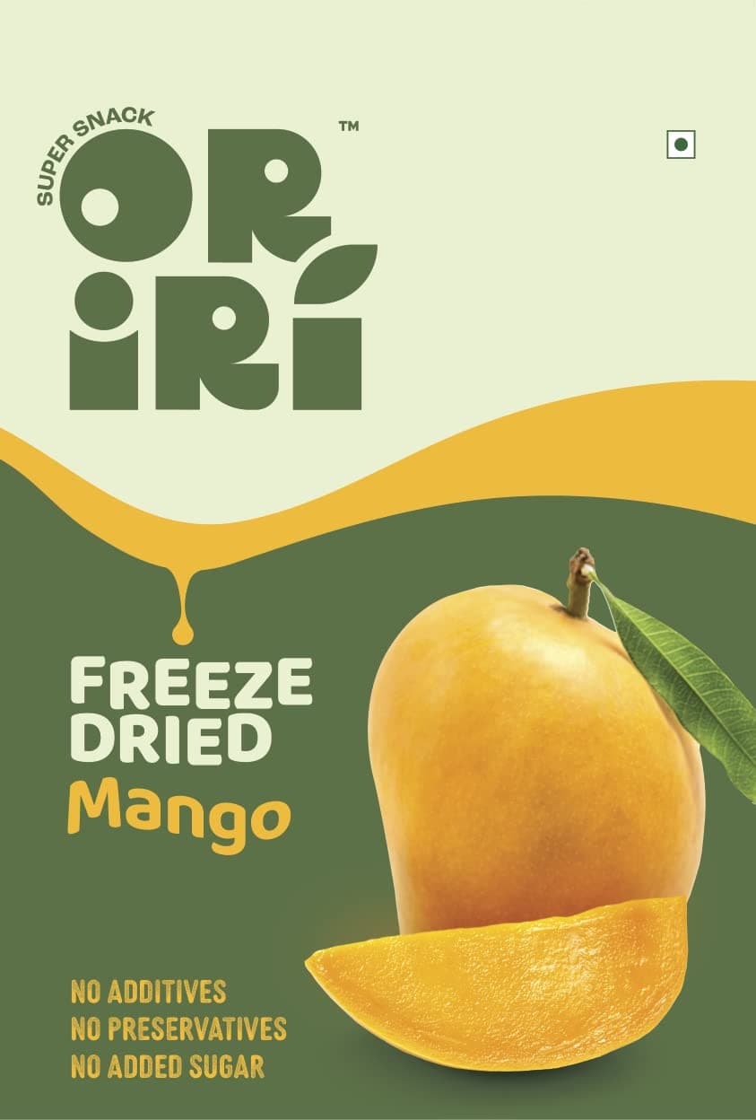Oriri Freeze Dried Mango By |100% Natural And Healthy|Sugar Free Snack|Vegan|20 Grams