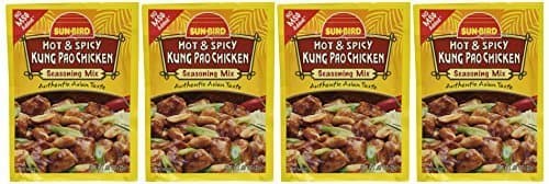 Sun-Bird HOT & SPICY KUNG PAO CHICKEN Asian Seasoning Mix .87oz (4-pack) by Sun Bird